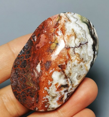 Natural Beautiful Mexican Crazy Lace Agate Geode Crystal Healing Sphere Palm - Picture 2 of 10