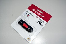 Transcend JetFlash 590 16GB Flash Drive with USB2.0 Black Brand New Sealed w5c