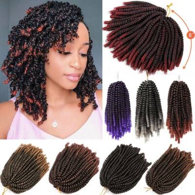 TOP 3-5 Bundles Passion Twist Spring Braiding Hair Extensions Bounce Curly Wavy