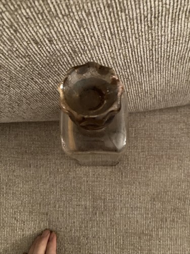 Antique Apothecary Glass Bottle Stopper, Pharmacy Label Tincture Asafoetida - Picture 5 of 7