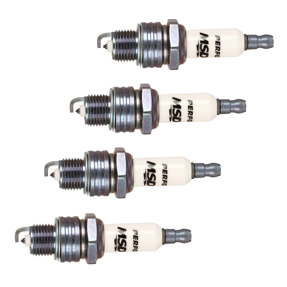 MSD Iridium Spark Plug 14 mm Thread, 0.500" Reach, Gasket Seat, 4 Pack, Standard - Image 2 of 4
