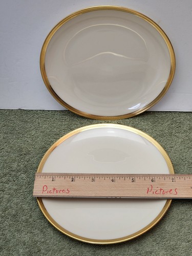 2 Lenox China Windsor 7" Dessert Plates M161 Gold Backstamp - Picture 2 of 4