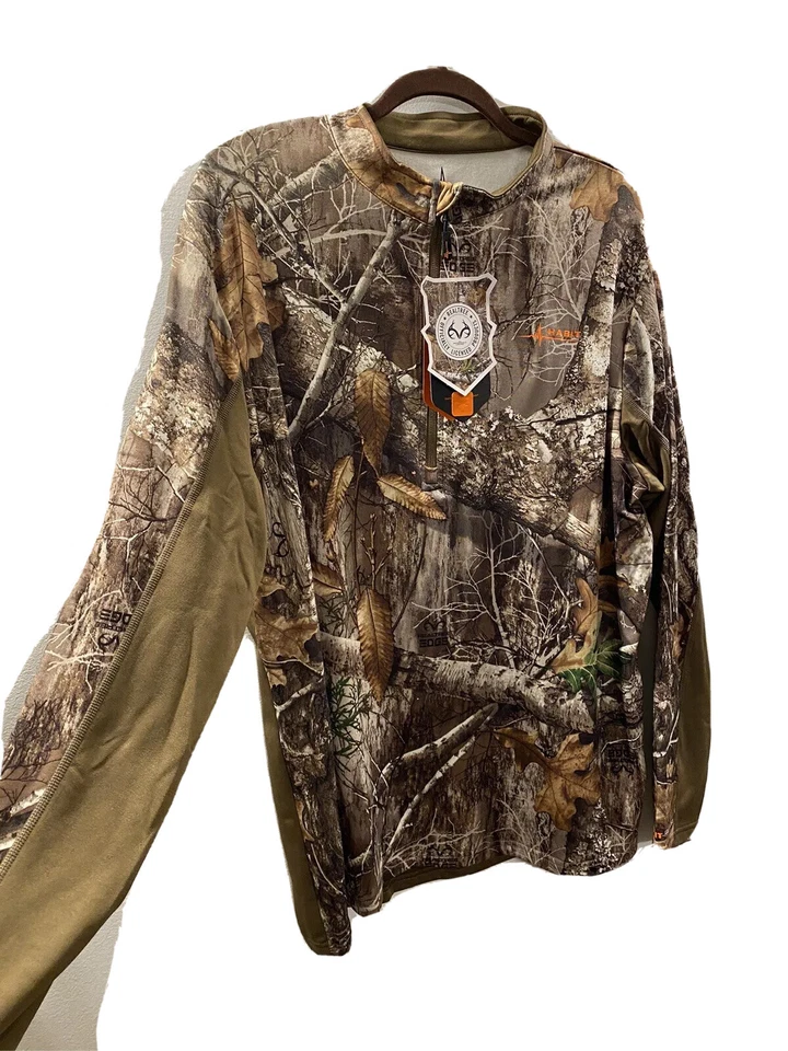 HABIT Buck Hill Base Layer Mock XL MO Real Tree Quarter Zip - Image 2 of 4