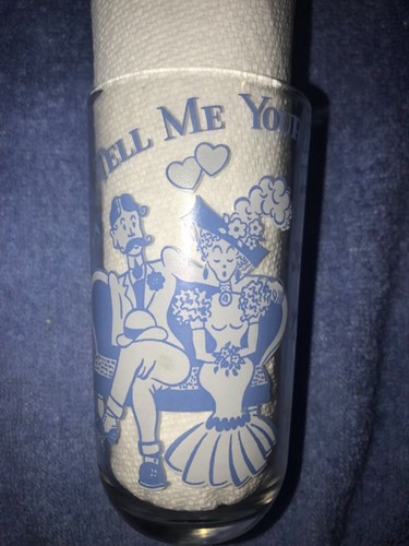 Vintage Blue and White 5" Drinking Glass ~ YOU TELL ME YOUR DREAM Sheet Music - Picture 6 of 7
