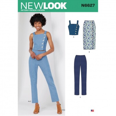 New Look Schnittmuster 6627 Damen A (6-8-10-12-14-16-18)