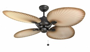 Tropical Design Indoor Outdoor Ceiling Fan Palm Chocolate Brown
