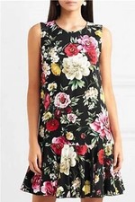 Dolce & Gabbana Stunning Flouncy A Line Cady Floral Dress