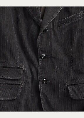 Ralph Lauren RRL Wide-Wale Corduroy Sportcoat Black Jacket Ralph Lauren RRL Wide-Wale Corduroy Sportcoat Black Jacket