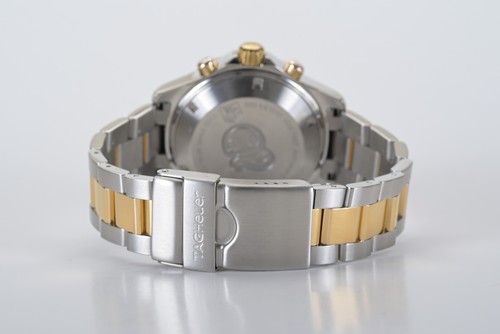 Orologio Uomo Automatico TAG Heuer Aquaracer CAF2120 Quadrante Argento 41mm Oro e Acciaio - Foto 6 di 12