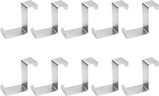 10 Pcs over the Door Hooks Z-Shaped Hanging Hooks Dual Head Fits 3/4"