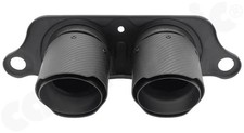 CARGRAPHIC Sport-Endrohre 89mm Edelstahl Carbon-Matt für 997 GT3 / RS Abgas
