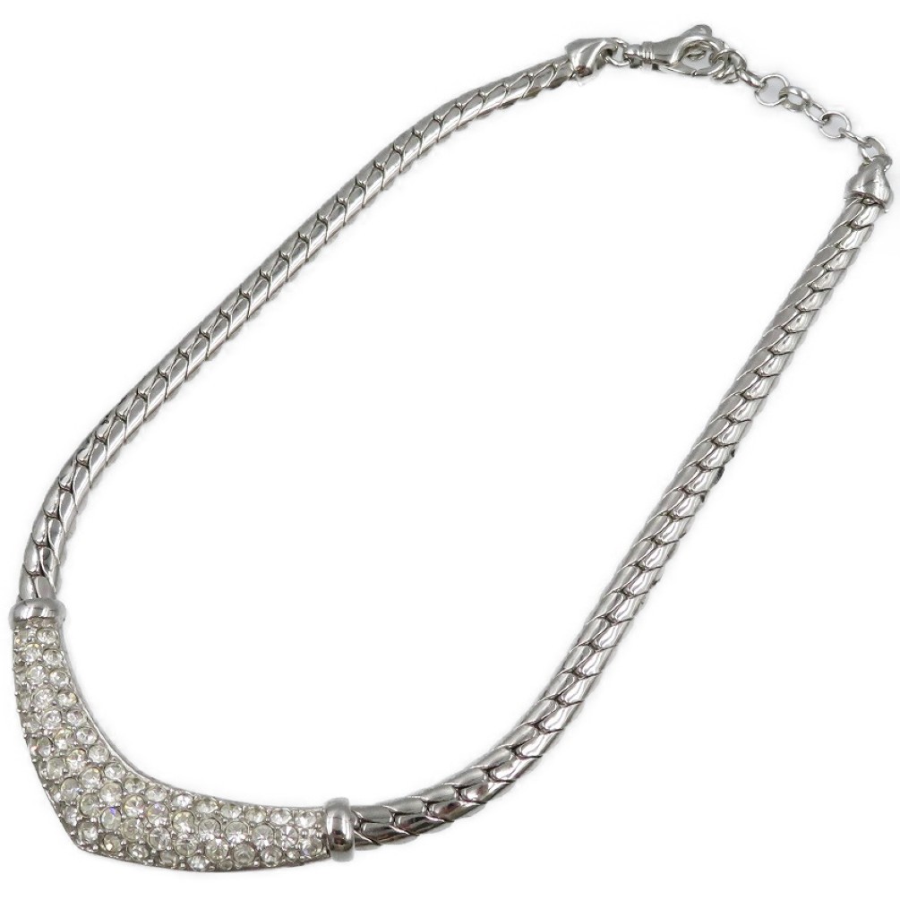 Dior Silver Rhinestone Necklace Y0618 Pre-Owned 0078