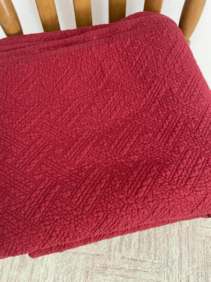 Ralph Lauren Chaps BROMPTON HALL Cobertor Rojo - Completo/Reina Foto 3 de 4