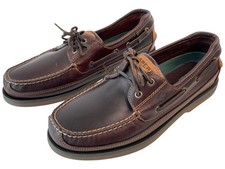 Zapato de barco Sperry Top-Sider Mako 2 ojos sin usar, en caja Amaretto marrón talla 11,5 W ancho sin caja