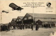 PC AVIATION PILOT JANE HERVEU MONOPLANE BLÉRIOT FEMINISM (a67422)