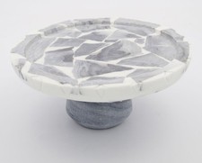 Image of Grey Marble Cake Stand 11x26cm