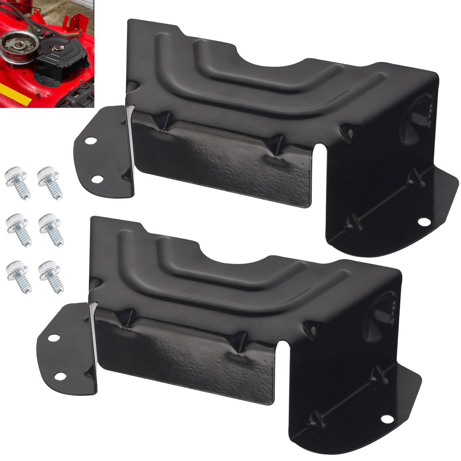 2 Pack 783-06424A-0637 Black Deck Belt Cover/Deck Spindle Pulley Belt Guard Cove