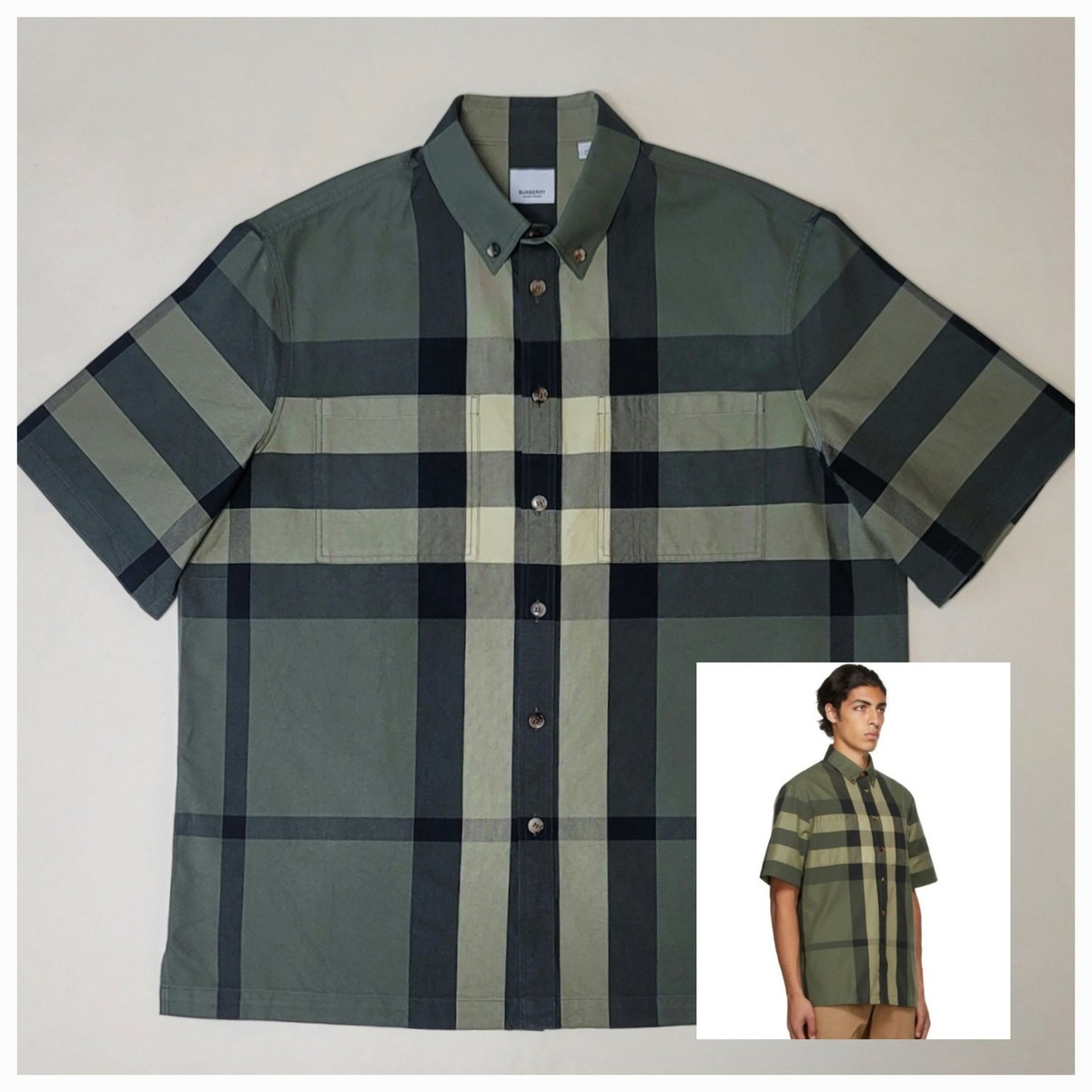Burberry Thames Green Check Shirt 110 102275496 | eBay