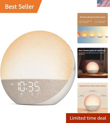 Sunrise Alarm Clock White Noise Machine: Natural Wake Up Light - Dimmable Clo...