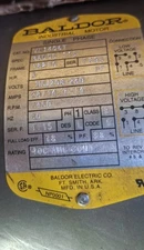 Baldor-Reliance VL1406T Motor, 3Hp, 3450Rpm, 1Ph, 60Hz, 182TC