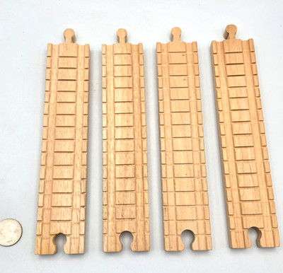Thomas Tank Engine & Friends Wooden Railway 8'' Straight Train Track Lot x4 CC