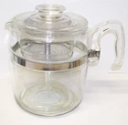 Vintage Pyrex Flameware Glass 6-9 Cup Percolator Coffee Pot Complete   7759-B