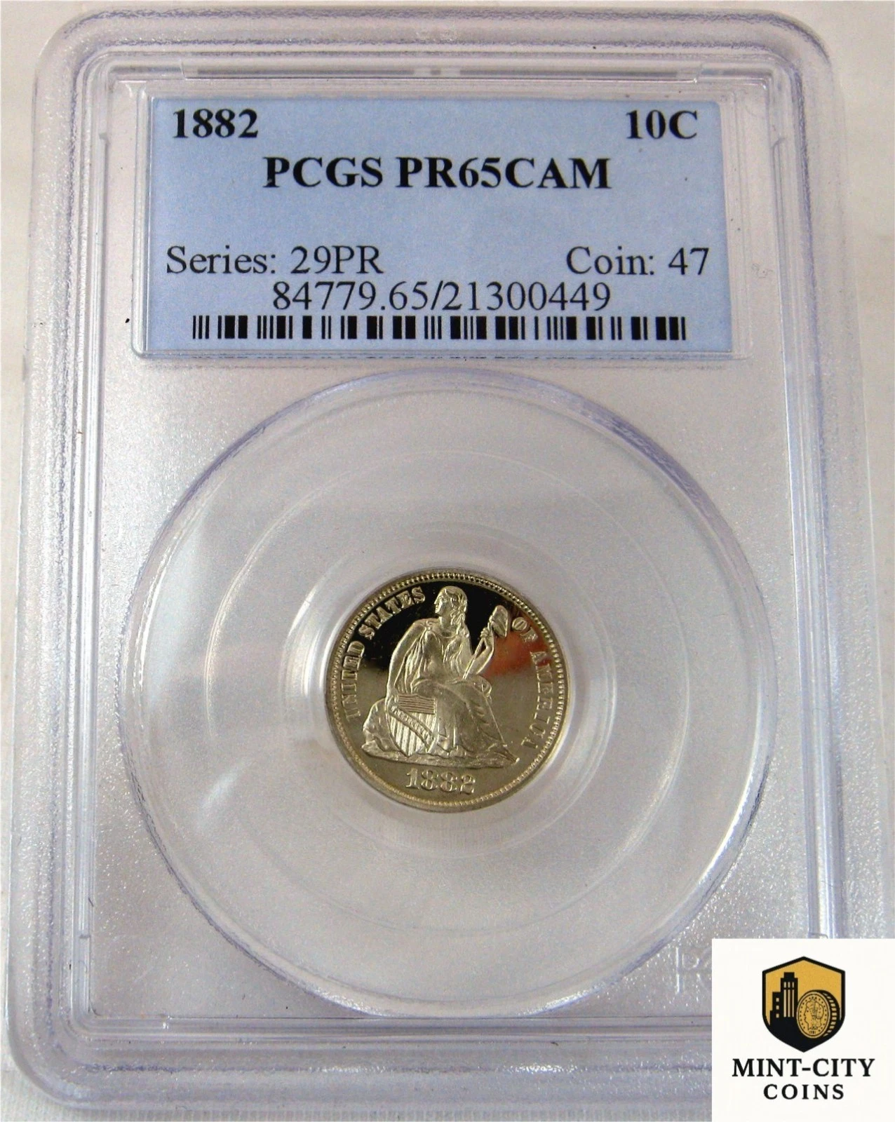 1882 10C SEATED LIBERTY DIME PR65 CAMEO PCGS OUTSTANDING MIRRORS DEEPLY FROSTED
