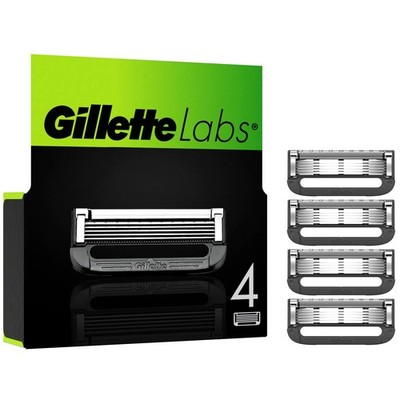 Gillette Labs Rasierklingen 4er Pack Ersatzklingen fuer Herren Nassrasierer