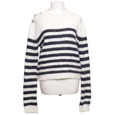 Zara, Strickpullover, Größe: M, Weiß/Schwarz, Streifen, Damen #pPj