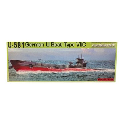Modelcraft U-581 German U-Boat Type VIIC Motorized 1/150 Scale Plastic Model Kit