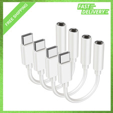 4 Pack USB C to 3.5mm Headphone Jack Adapter High-Resolution DAC Audio Converter