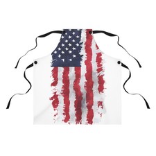 Distressed American Flag Apron | USA Patriotic Cooking Apron