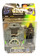 Star Wars Power of the Force Gunner Station TIE Fighter with Darth Vader NEW