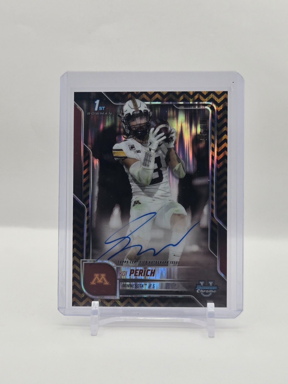 Koi Perich 2025 Bowman Chrome U Black & Gold Stealth Auto 9/25 #BCA-KP