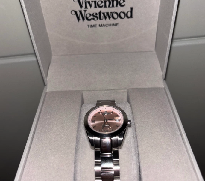Vivienne Westwood Fenchurch Watch Silver Pink Dial Ladies Luxury