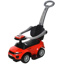 2-in-1 Push Car Stroller for Toddlers with Horn, Music, and Light - Ages 1-3