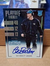 2016 GUS BRADLEY PANINI CONTENDERS AUTOGRAPHED AUTO COACH CARD /99 JAGUARS #299