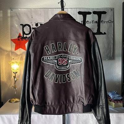Vintage Mid 90s 95th Anniversary Harley Davidson Mens XL Leather