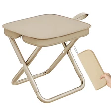 0.6Kg Ultralight Folding Stool - 330Lb Capacity ✔Aerospace Aluminum (Camping/Fis