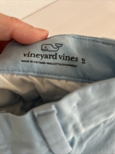 Vineyard Vines Boy’s Cotton Pants Sz 10 Blue Adjustable Waist Preppy Basic - Picture 4 of 5
