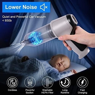 Wireless Cordless Handheld Vacuum Cleaner Mini Portable Home Car 120W 9500Pa