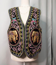 Carol Horn Black Embroidered Sequin Beaded El...