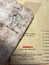 2 KNAPP Brothers SHOES Mfg Corp Device Sizer Foot Measure MEASURING indicator