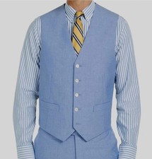 Tommy Hilfiger Bradley vest suit part S Small pocket 4 button v-neck 100 mens