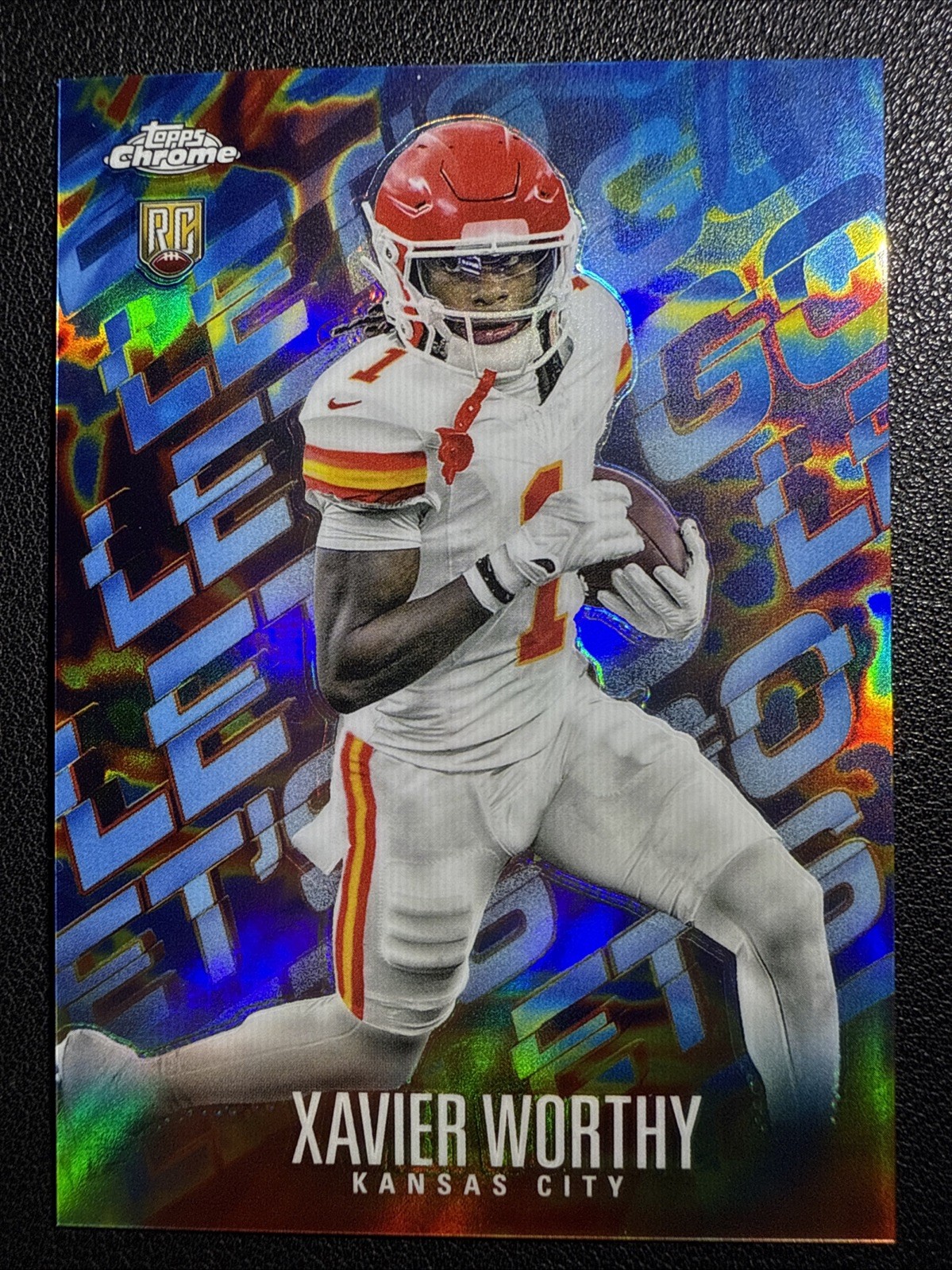 2024 Topps Chrome Football Xavier Worthy Let’s Go LG15 - SSP Case Hit - Rookie