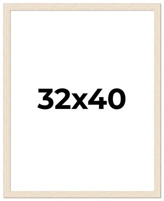 32x40 Frame White Barnwood Picture Frame Photo Frame UV Acrylic, Acid Free