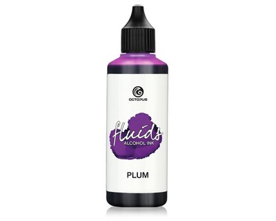 100 ml Octopus Fluids Alcohol Ink PLUM, Alkoholtinte für Fluid Art und Resin, vi