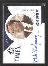2010 Upper Deck SP Authentic Sign of the Times Mike Montgomery #S-MM Auto