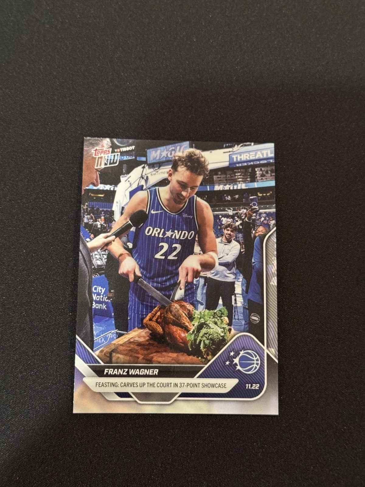 Franz Wagner Magic 37 Pt Game 2025-26 NBA Topps NOW Card 62 Image Variation SP