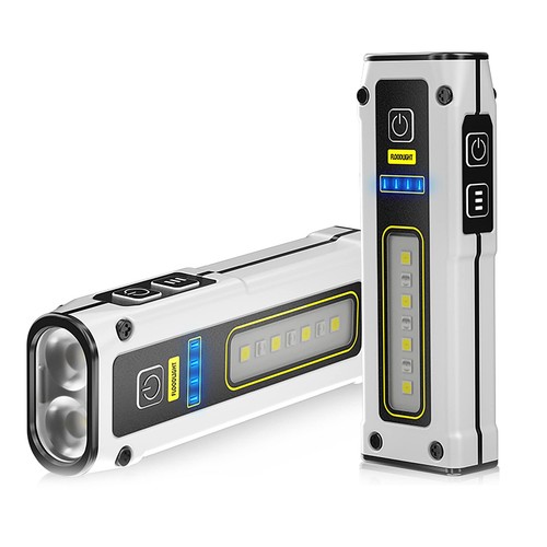 2 Pack Portable Rechargeable LED Work Light, Mini Magnetic Flashlights for Me...